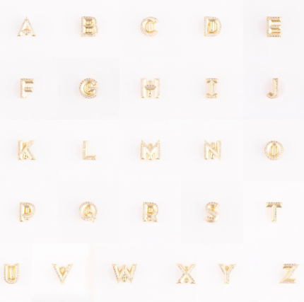 Morgan Rhinestone Initial Charms