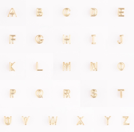 Hannah Gold Initial Slide Charms