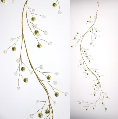 Gold Garland With Gold Balls & Crystals