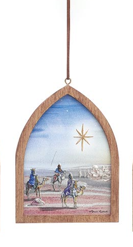 Wooden Arch Star Above Ornament