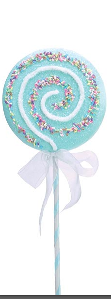 Pastel Lollipop Pick With Ribbon