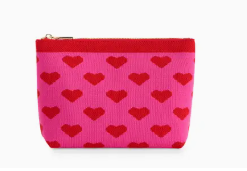 Shiraleah Zip Pouch- Hearts