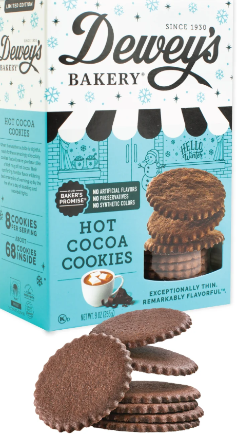 Deweys Bakery Thin Hot Cocoa Cookies