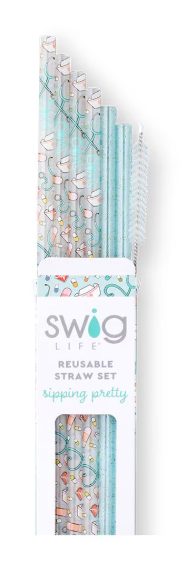 Swig Reusable Straws + Cleaning Brush