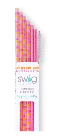 Swig Reusable Straws + Cleaning Brush