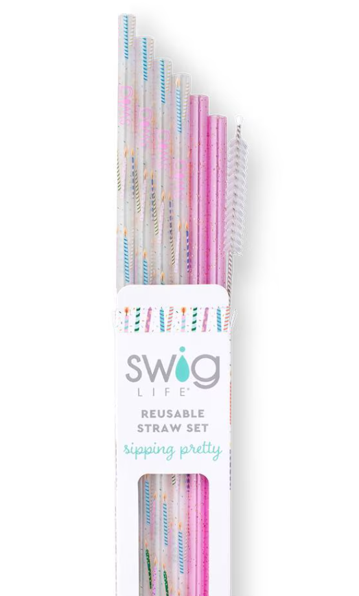 Swig Reusable Straws + Cleaning Brush