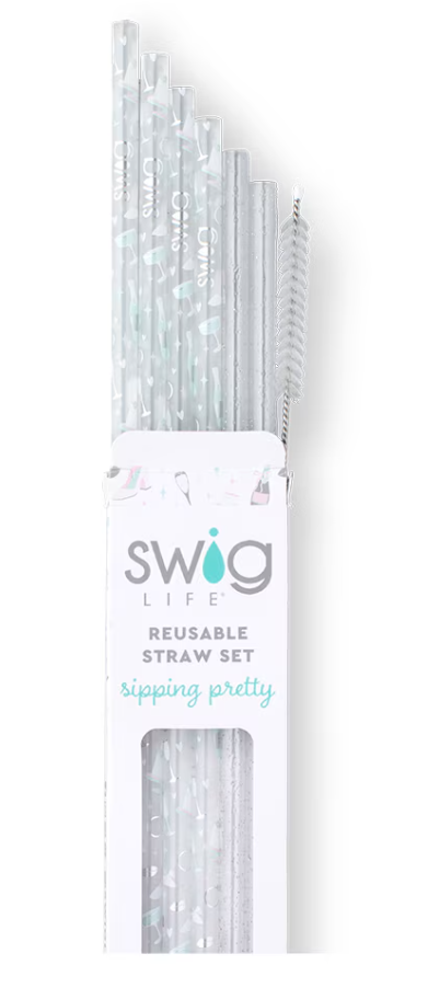 Swig Reusable Straws + Cleaning Brush