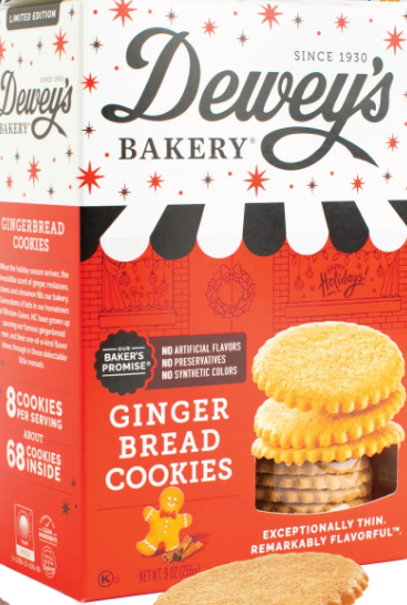 Deweys Bakery Thin Ginger Bread Cookies