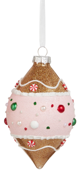 5" Candy Dot Gingerbread Ornament