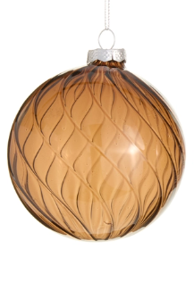 4" Swirl Transparent Ornament