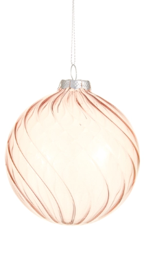 4" Swirl Transparent Ornament