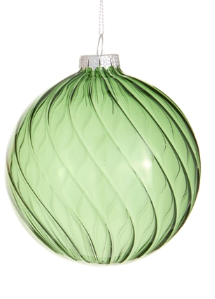 4" Swirl Transparent Ornament