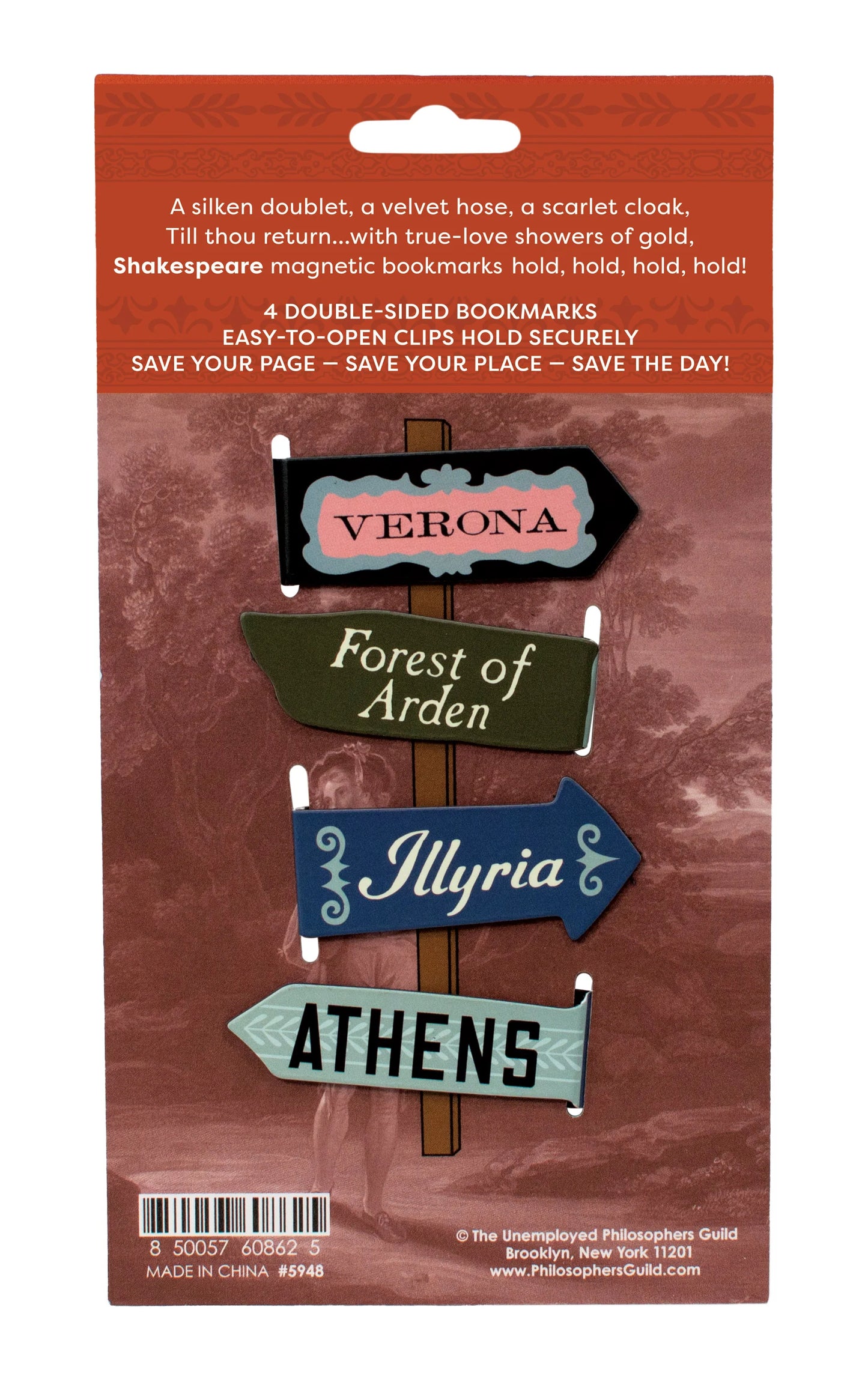 Shakespeare Magnetic Bookmark Set