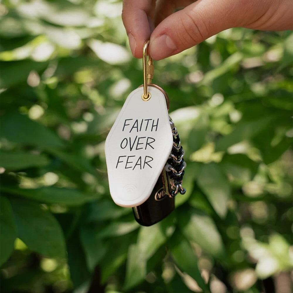 ZOX Faith Over Fear Bible Verse Keychain