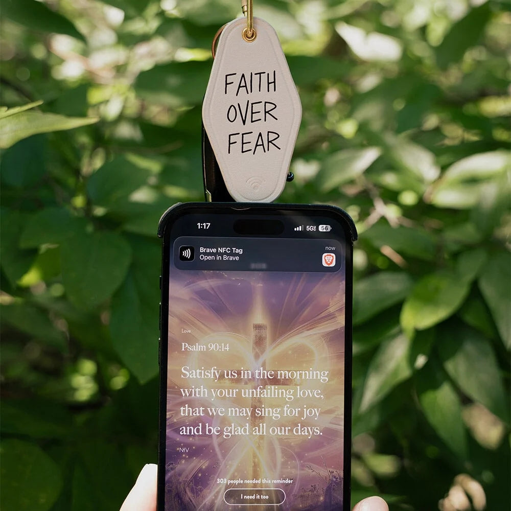 ZOX Faith Over Fear Bible Verse Keychain