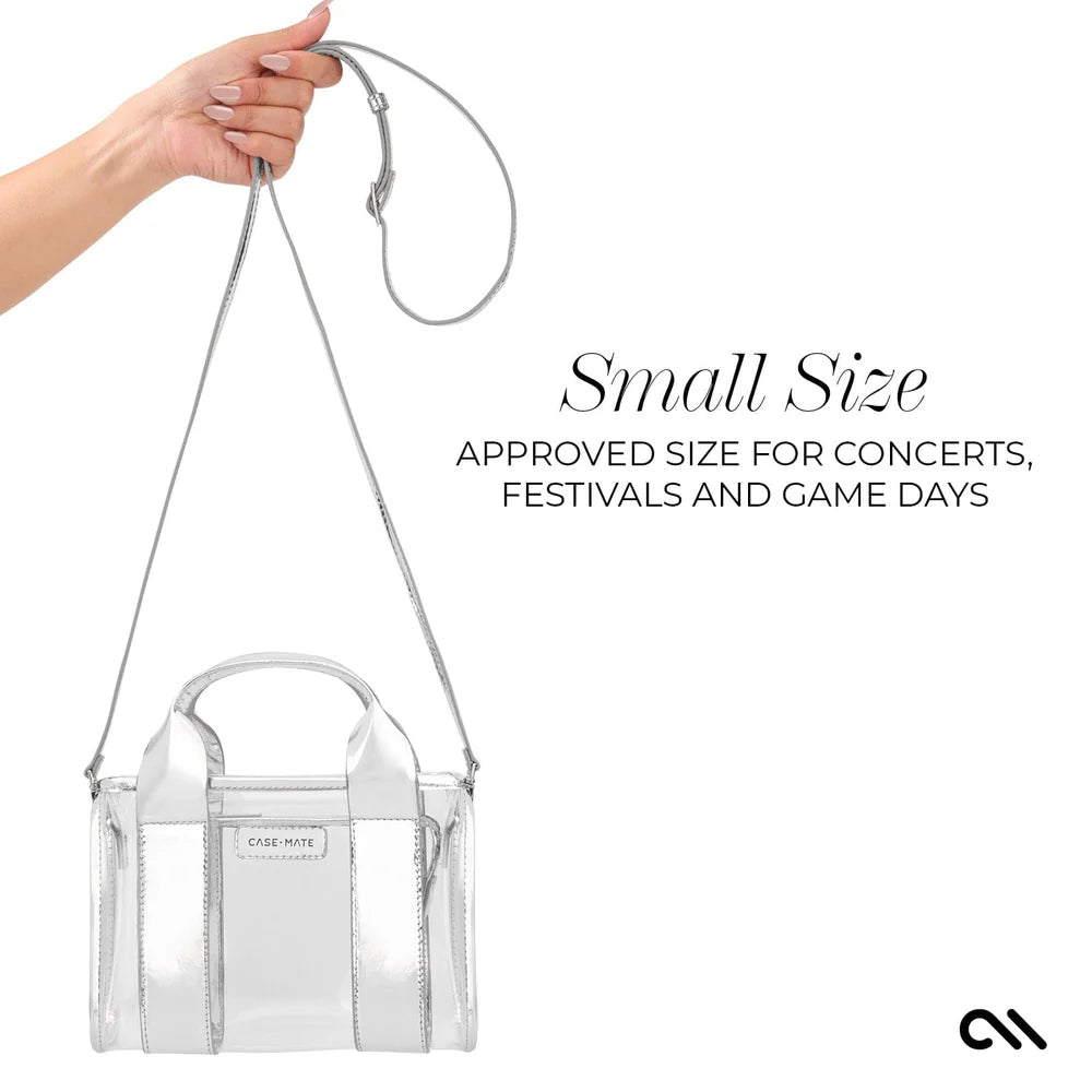 Case Mate Clear Stadium Micro Bags- Clear/Silver Chrome
