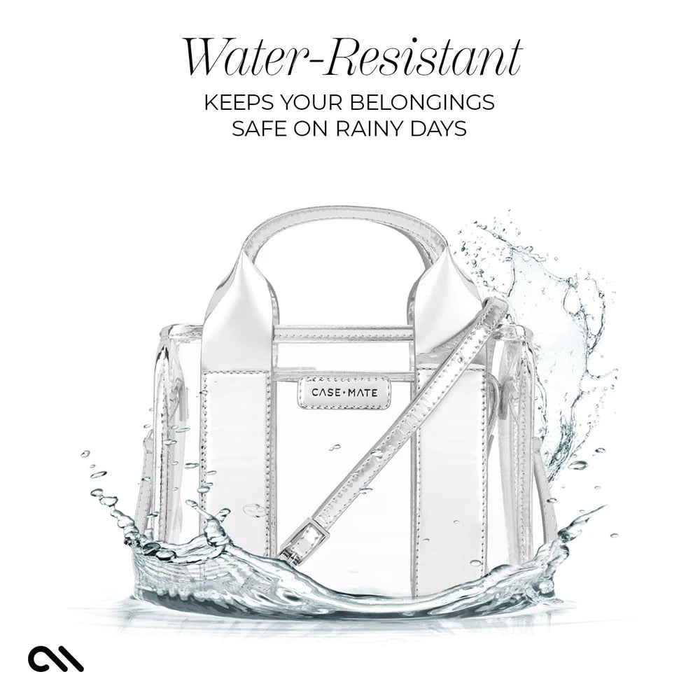 Case Mate Clear Stadium Micro Bags- Clear/Silver Chrome