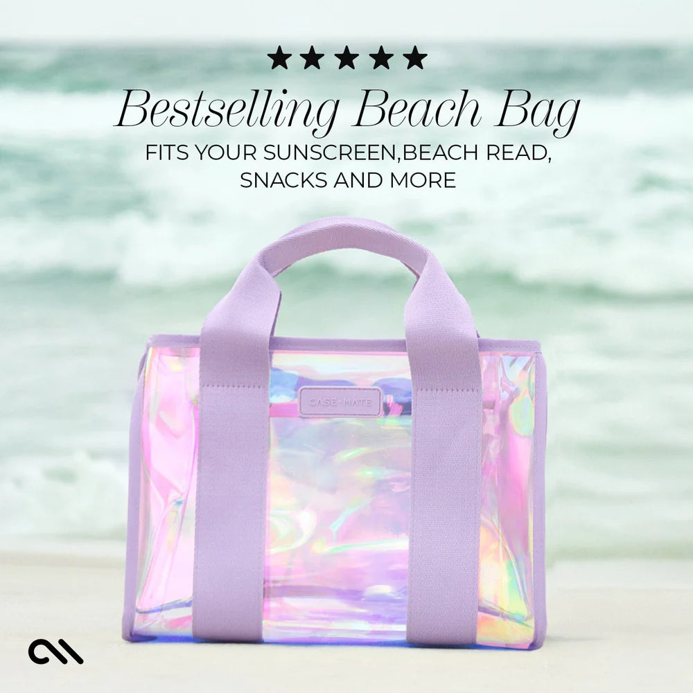 Case Mate Mini Travel Tote Bag- Iridescent Soap Bubble