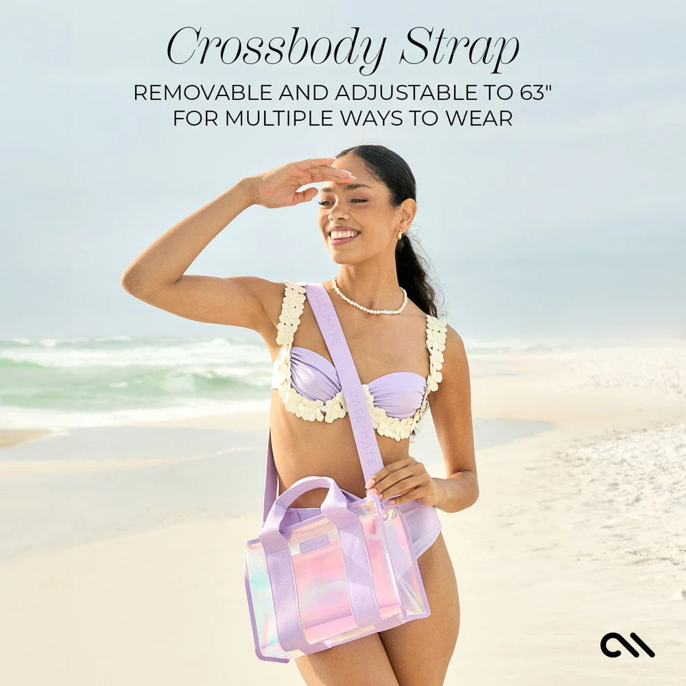 Case Mate Mini Travel Tote Bag- Iridescent Soap Bubble