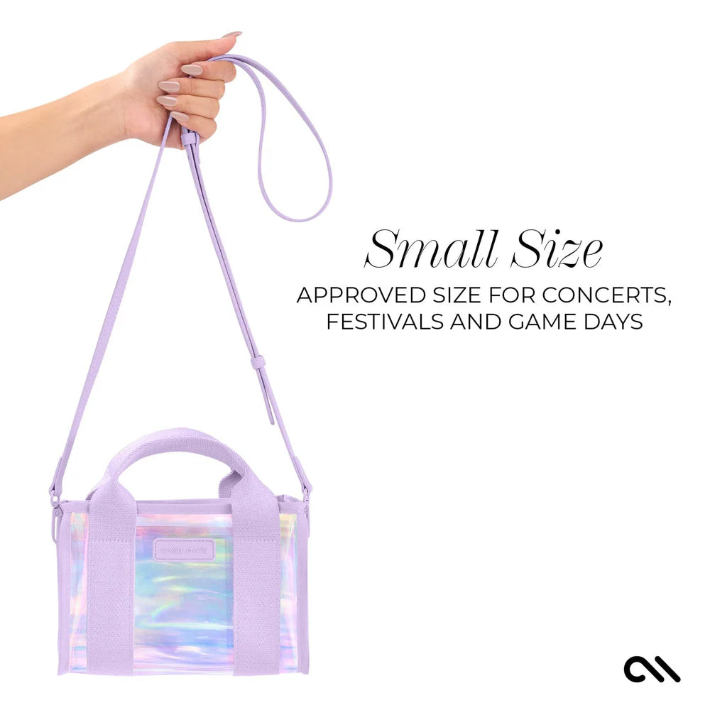Case Mate Clear Stadium Micro Bags- Clear/Iridescent Soap Bubble