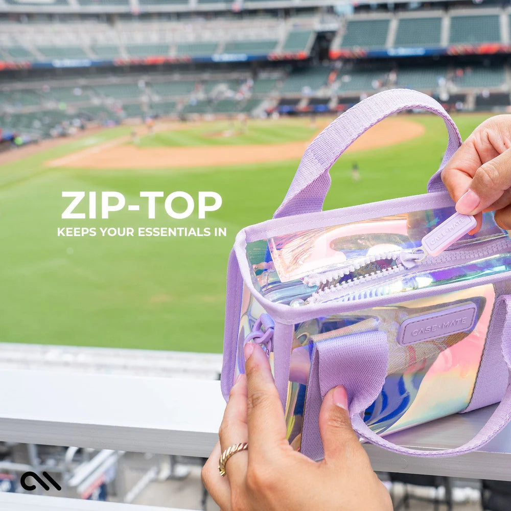Case Mate Clear Stadium Micro Bags- Clear/Iridescent Soap Bubble