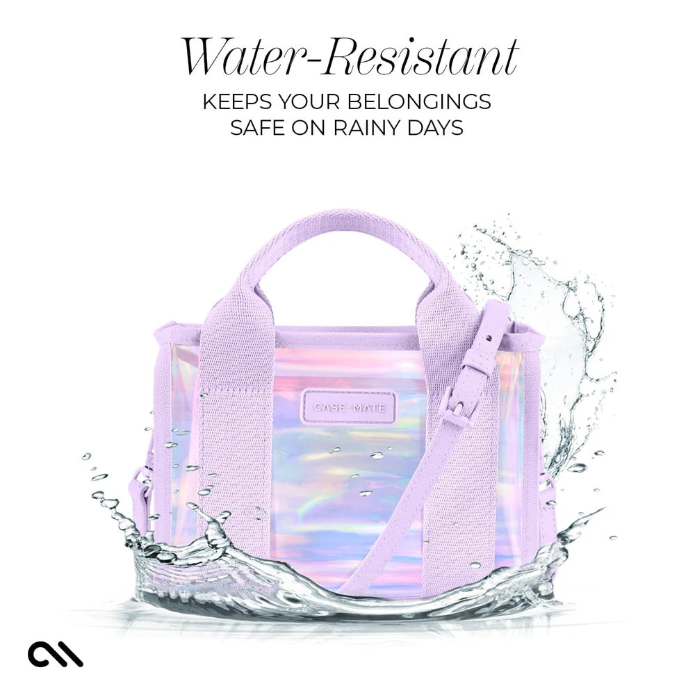 Case Mate Clear Stadium Micro Bags- Clear/Iridescent Soap Bubble