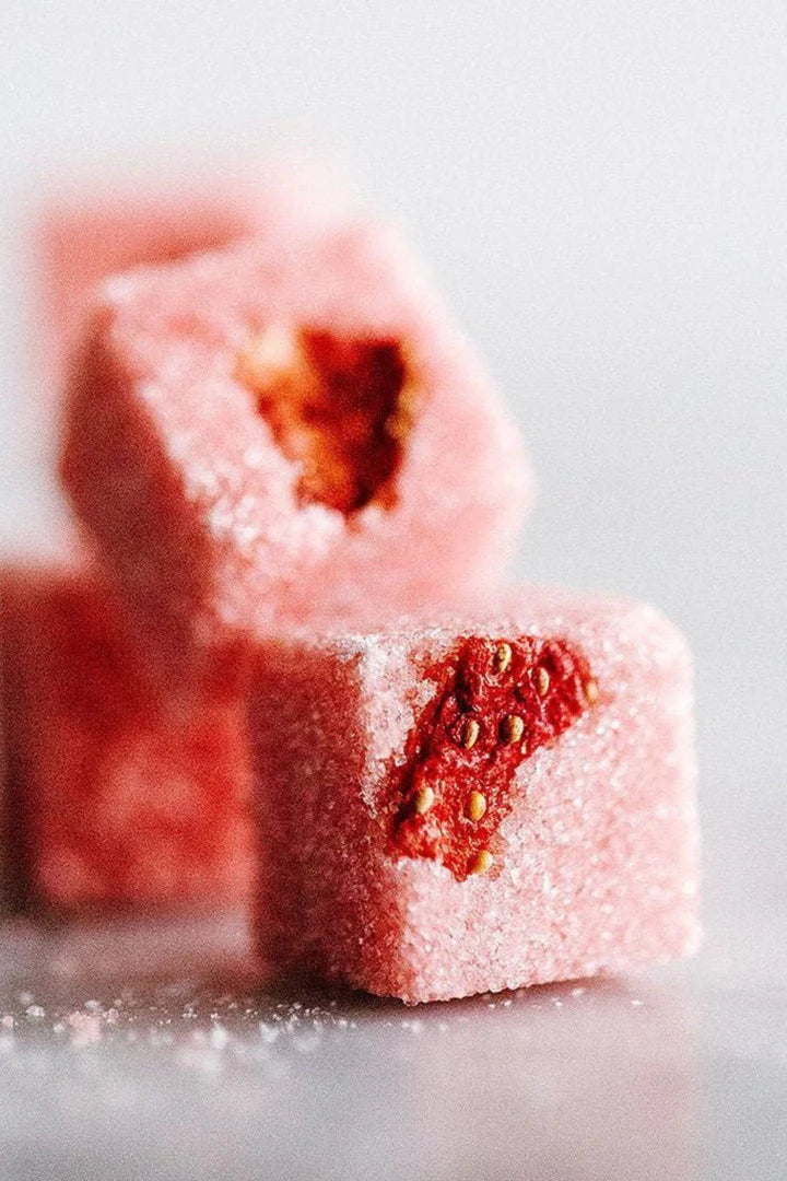Strawberry Champagne Cubes