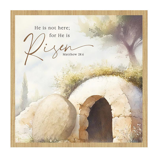 Small Tabletop Plaque - He Is Risen