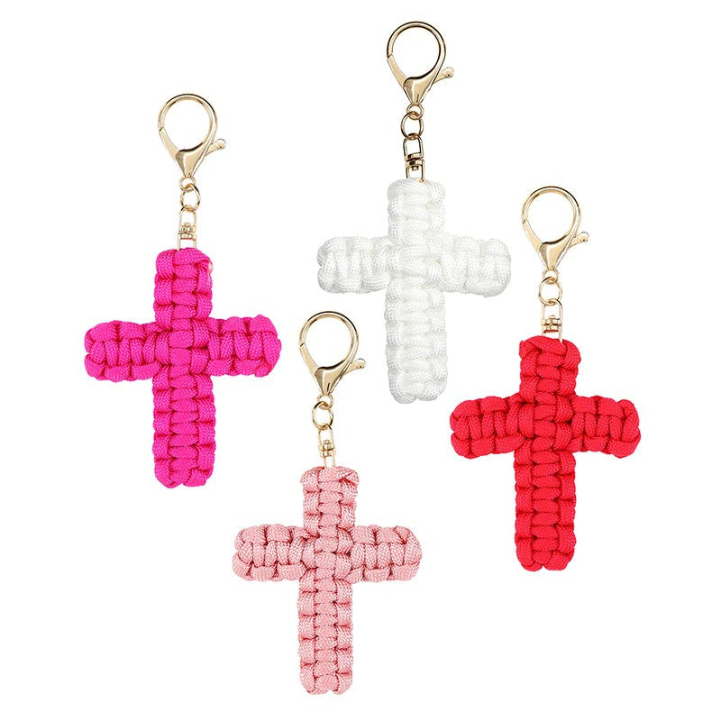 Braided Cross Keychains