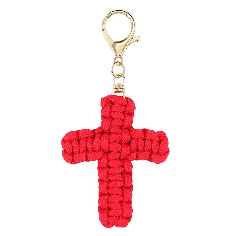 Braided Cross Keychains