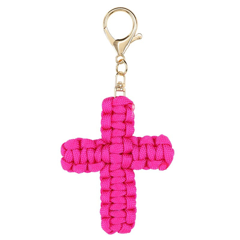 Braided Cross Keychains