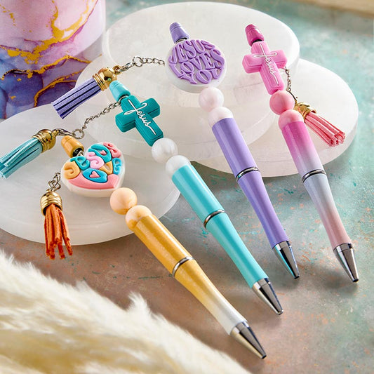 Assorted Colorful Silicone Faith Pens