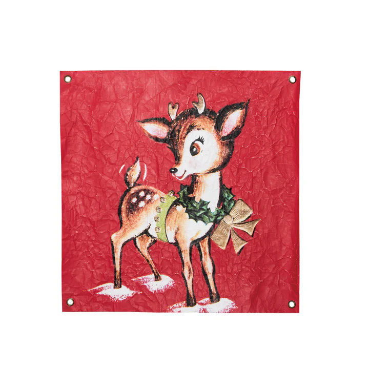 Christmas Nostalgia Deer Paper Wall Art