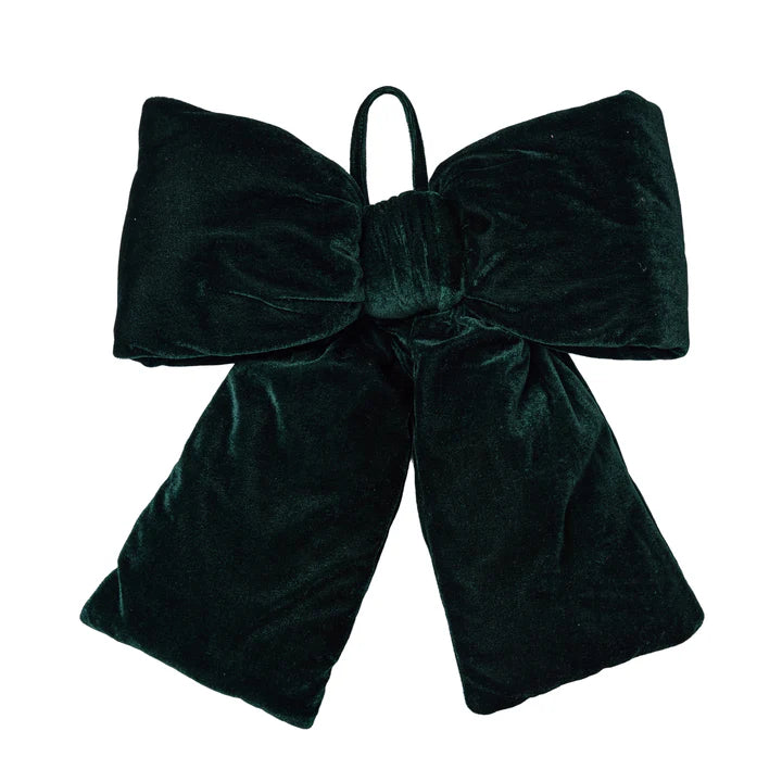 Velvet Oversized Green Bow w/Stuffing