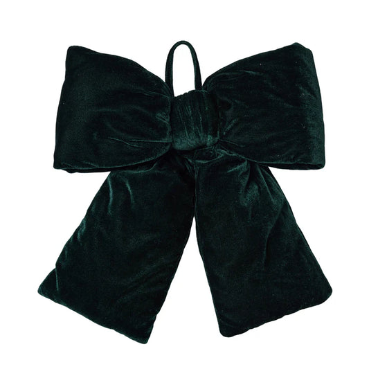 Velvet Oversized Green Bow w/Stuffing