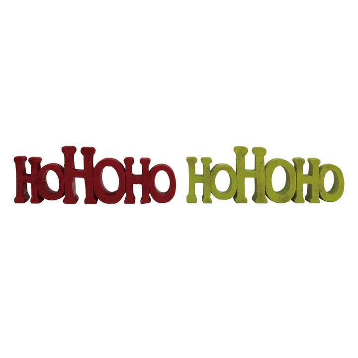 Resin Ho Ho Ho Holiday Word Decor