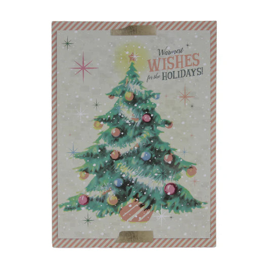 Pastel Retro Christmas Tree Sign