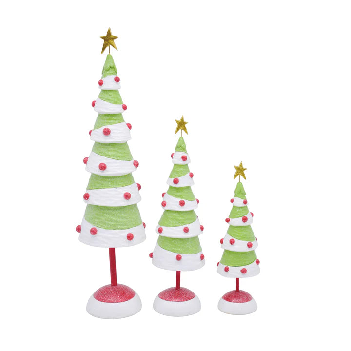 Christmas Whimsy Trees Tabletop Decor- Set of 3
