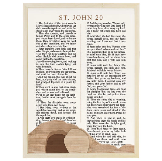 John 20 Empty Tomb Framed Picture
