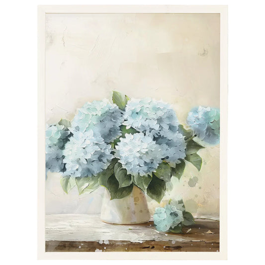 Hydrangea In Vase Framed Picture