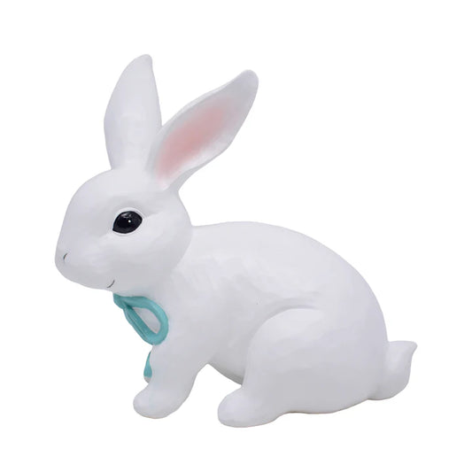 Resin Sitting Mint Julep Easter Bunny With Bow