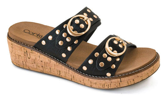Corkys Told You So Black Sandals