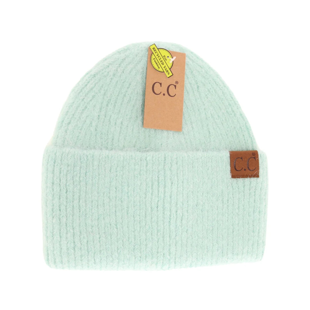 Mohair Feel Wide Cuff C.C Beanie