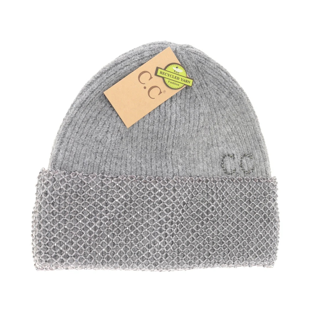 Rhinestone Net Cuff C.C Beanie