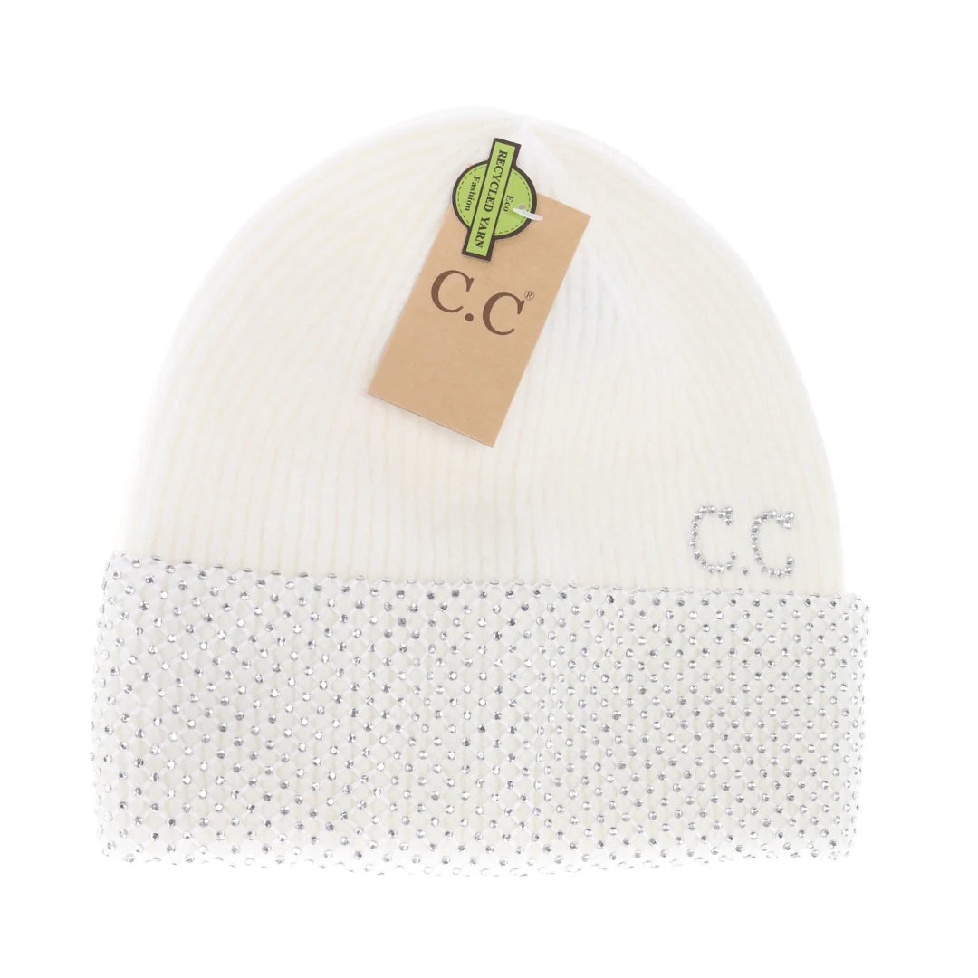 Rhinestone Net Cuff C.C Beanie