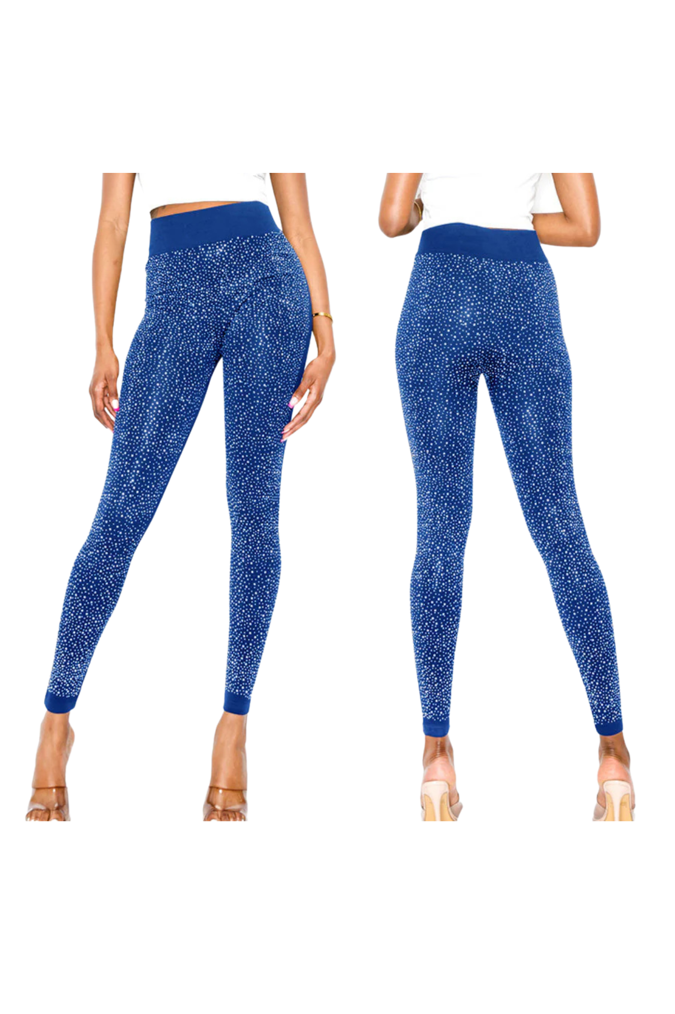 One Size Bling Bling Two Sided Rhinestone Leggings