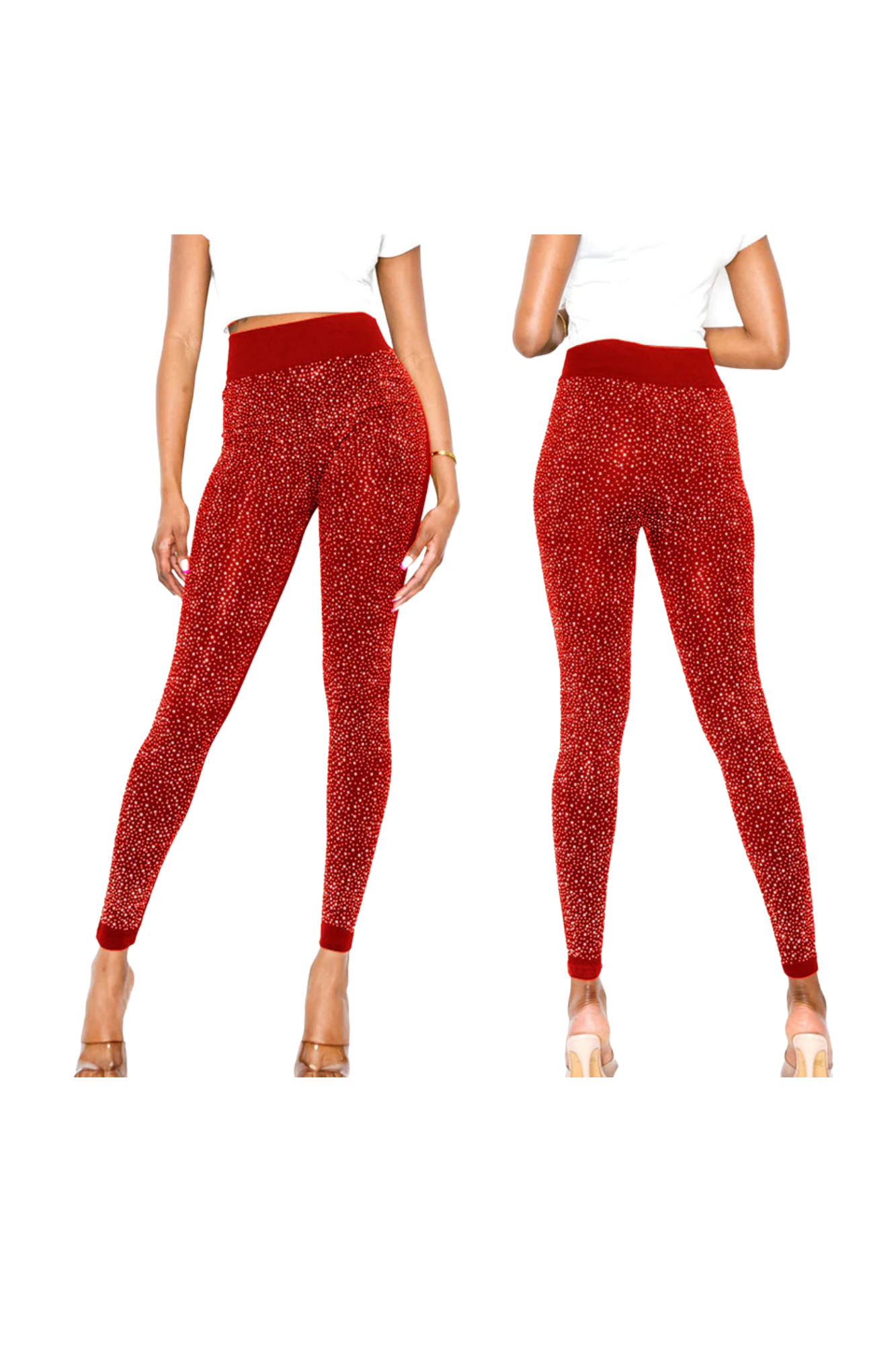 One Size Bling Bling Two Sided Rhinestone Leggings