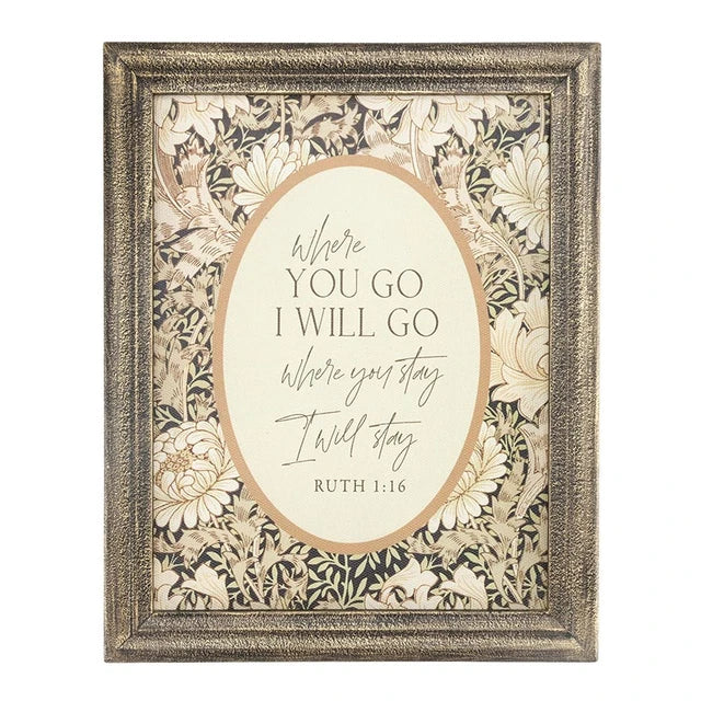 She Prays Gold Framed Art - Where You Go