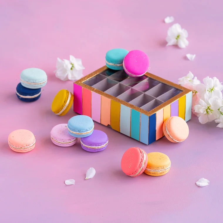 Glitterville Rainbow Macaron Ornament