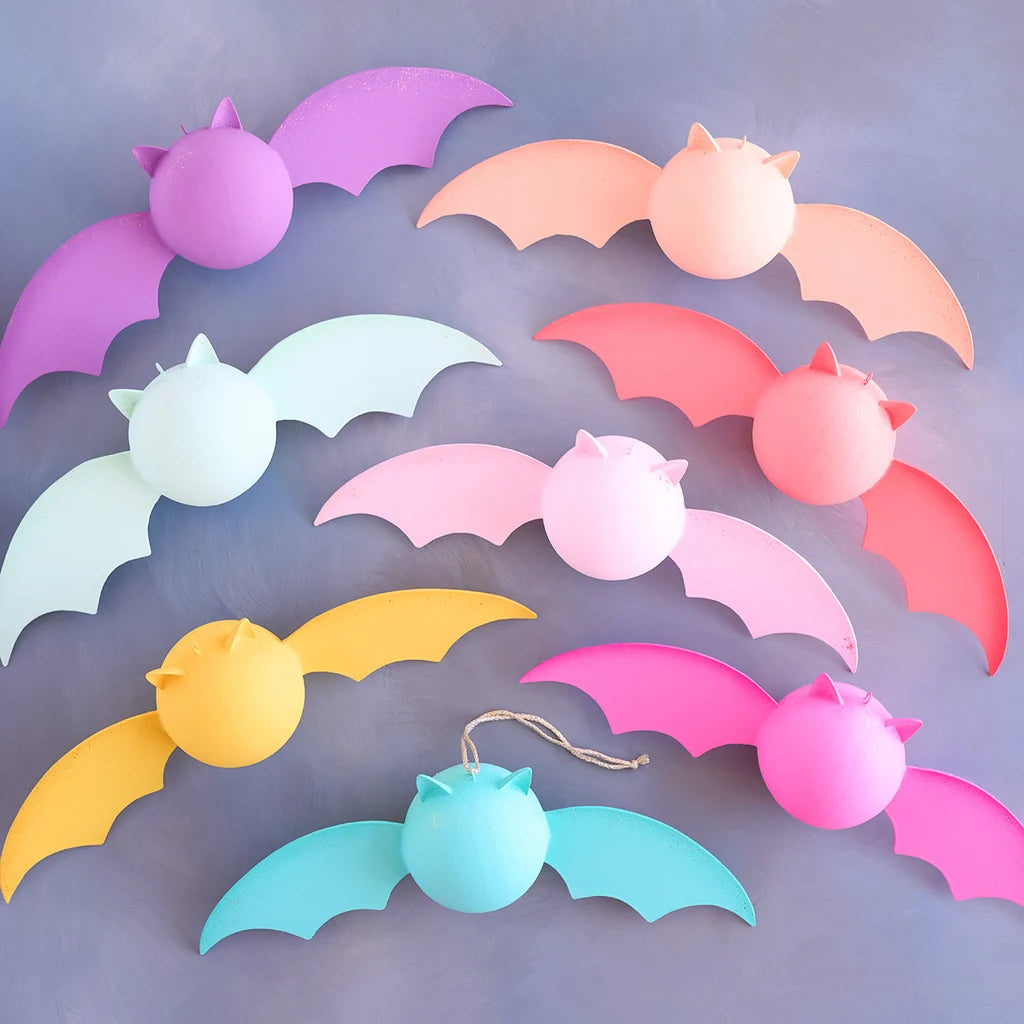 Glitterville Rainbow Bat Display